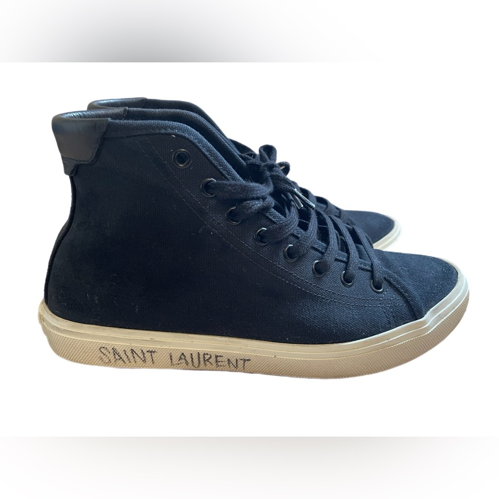 Saint Laurent Black Canvas High-Tops - Size 38